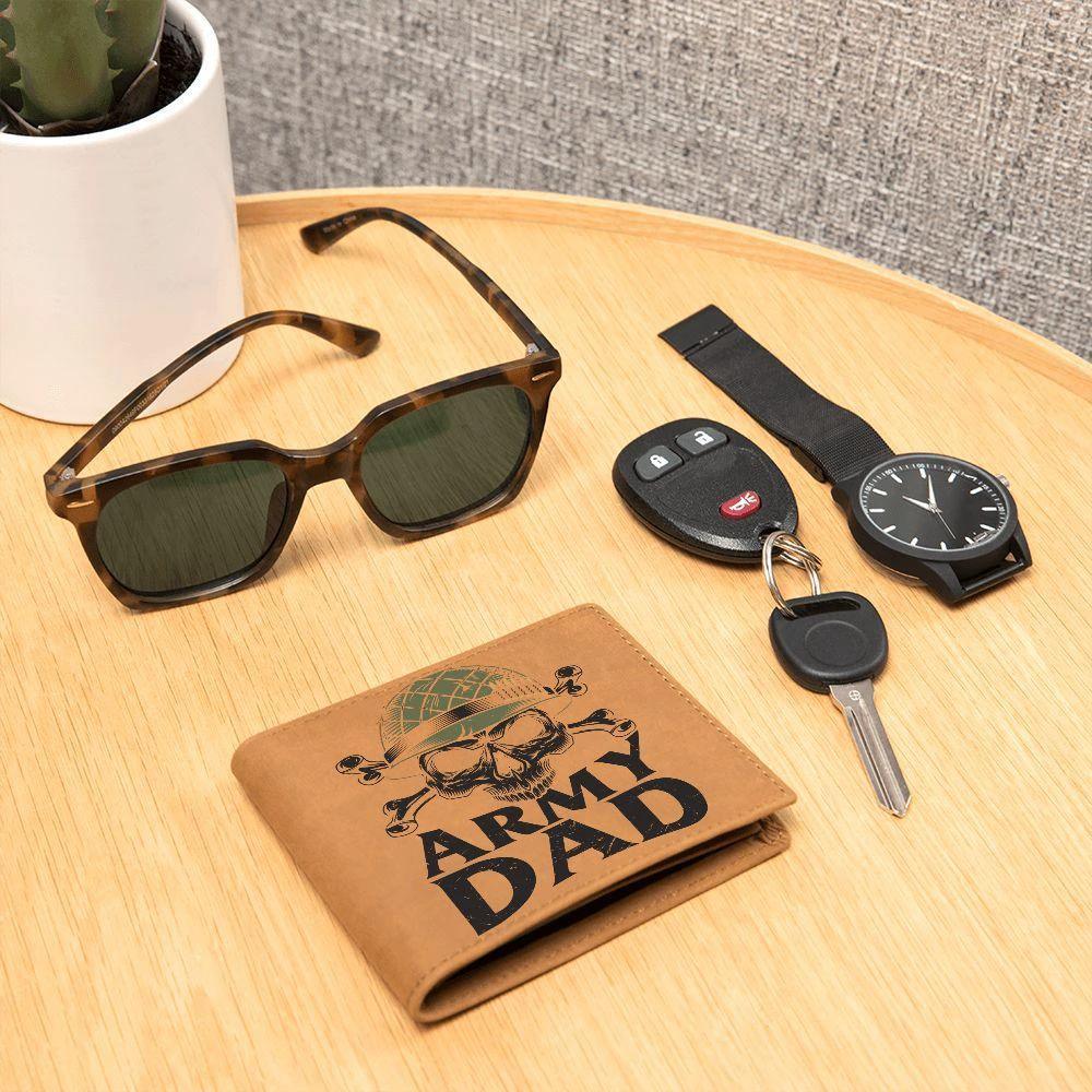 Army Dad Graphic Custom Leather Wallet