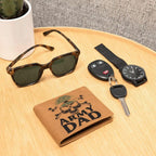 Army Dad Graphic Custom Leather Wallet