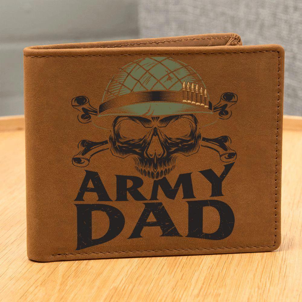 Army Dad Graphic Custom Leather Wallet