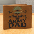 Army Dad Graphic Custom Leather Wallet