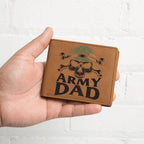 Army Dad Graphic Custom Leather Wallet