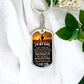 To My Dad I Know It Is Not Easy Graphic Engraved Dog Tag Keychain - Mallard Moon Gift Shop