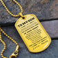 Gift for Adult Son Military Dog Tag Style Personalized Engraved Necklace Love Mom - Mallard Moon Gift Shop