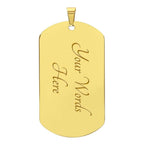 Gift for Adult Son Military Dog Tag Style Personalized Engraved Necklace Love Mom