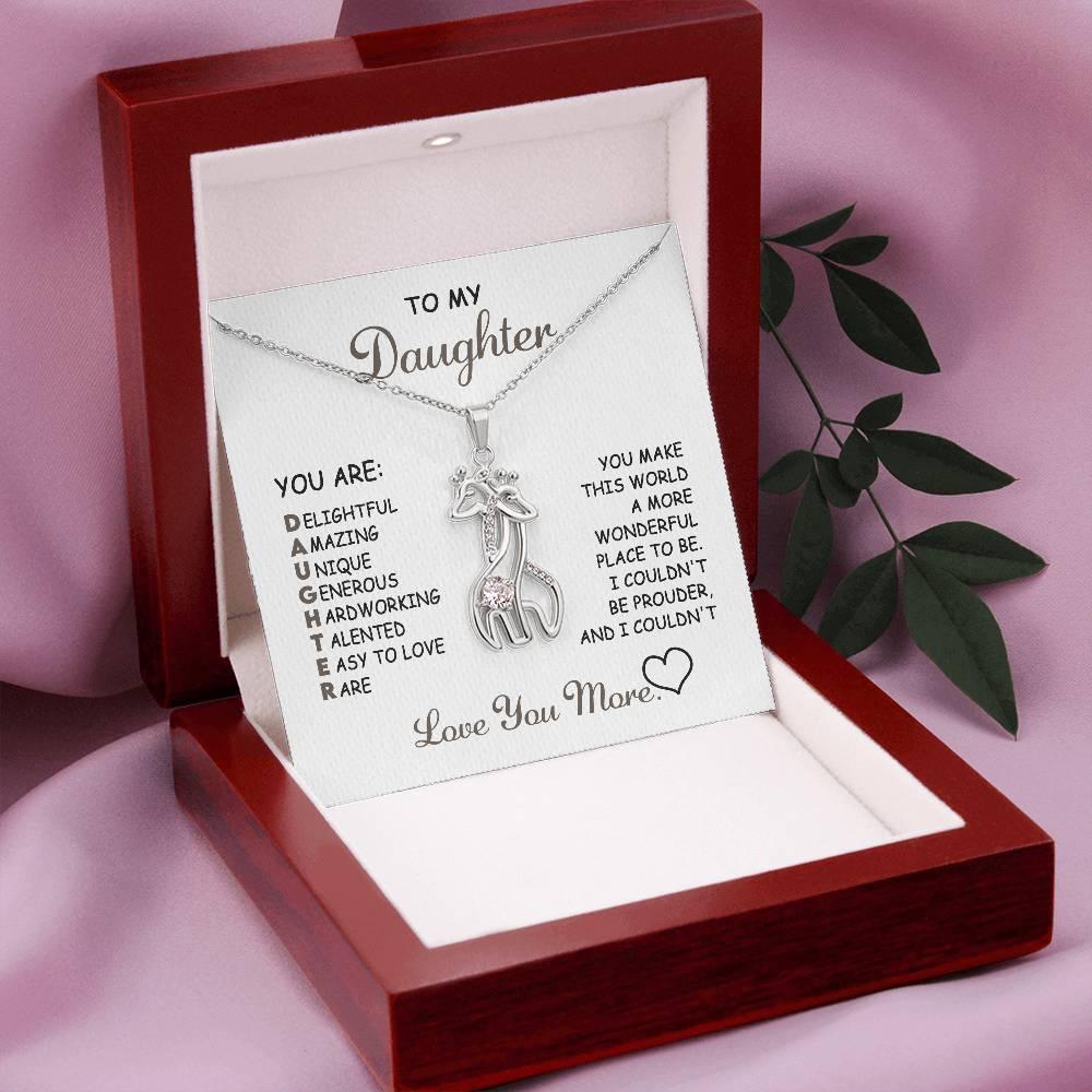 Daughter Birthday Graduation Christmas Gift - Wonderful Place To Be Giraffe Pendant Necklace - Mallard Moon Gift Shop