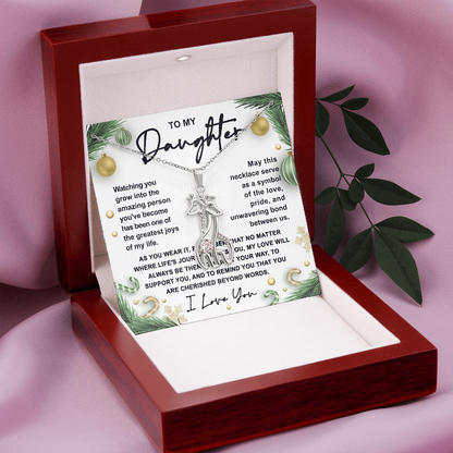 Gift for Daughter - You are Cherished Beyond Words - Giraffe Pendant Necklace - Mallard Moon Gift Shop