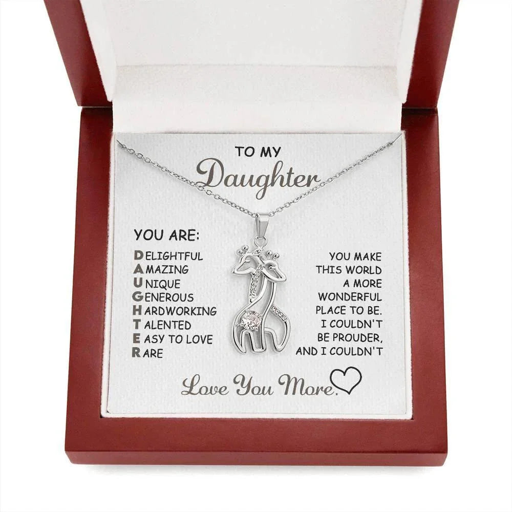Daughter Birthday Graduation Christmas Gift - Wonderful Place To Be Giraffe Pendant Necklace