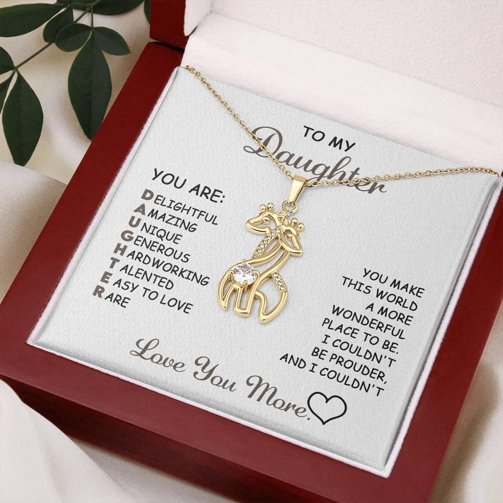Daughter Birthday Graduation Christmas Gift - Wonderful Place To Be Giraffe Pendant Necklace - Mallard Moon Gift Shop