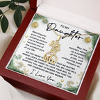 Gift for Daughter - You are Cherished Beyond Words - Giraffe Pendant Necklace