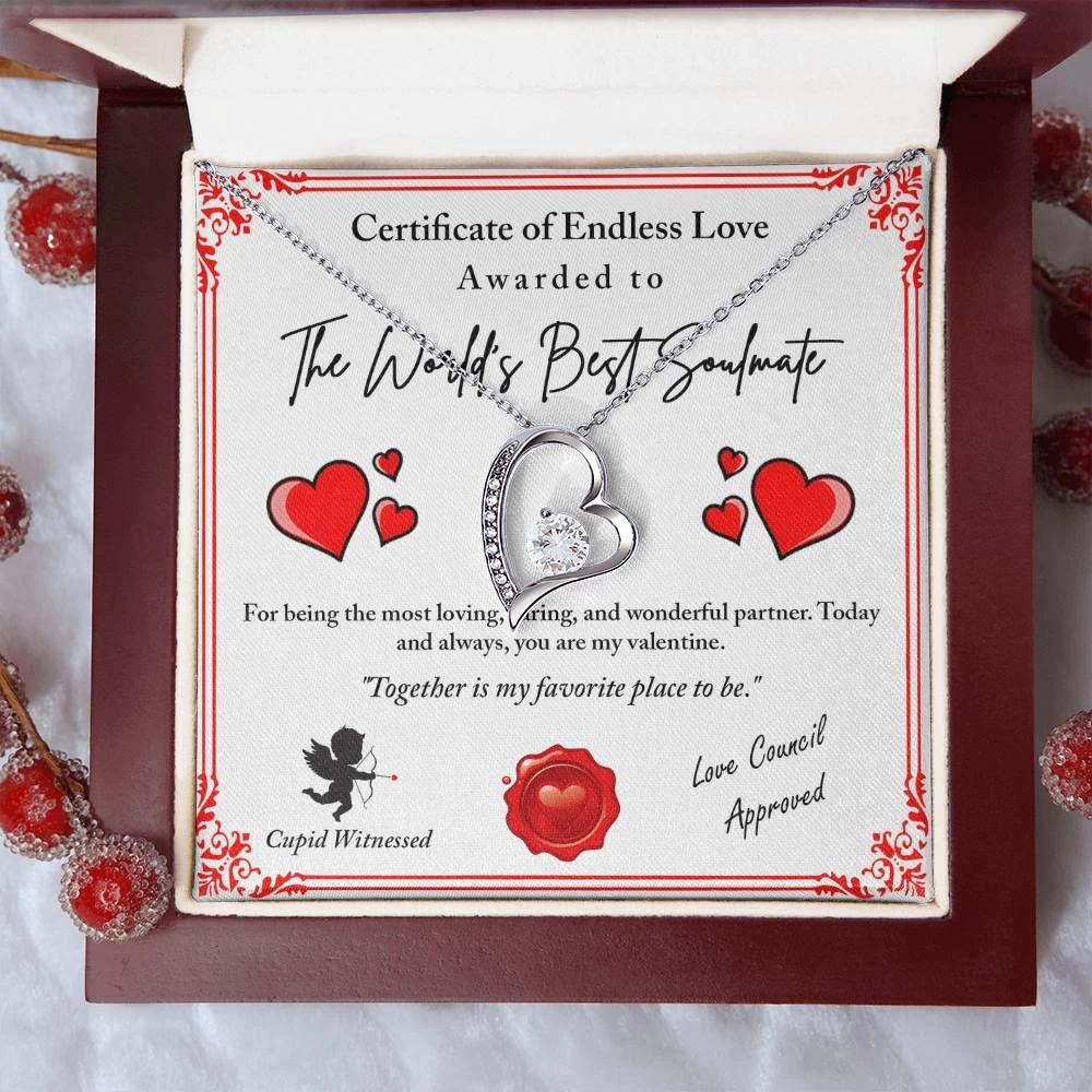To My Valentine: Romantic Love Knot Necklace with Emotional Message