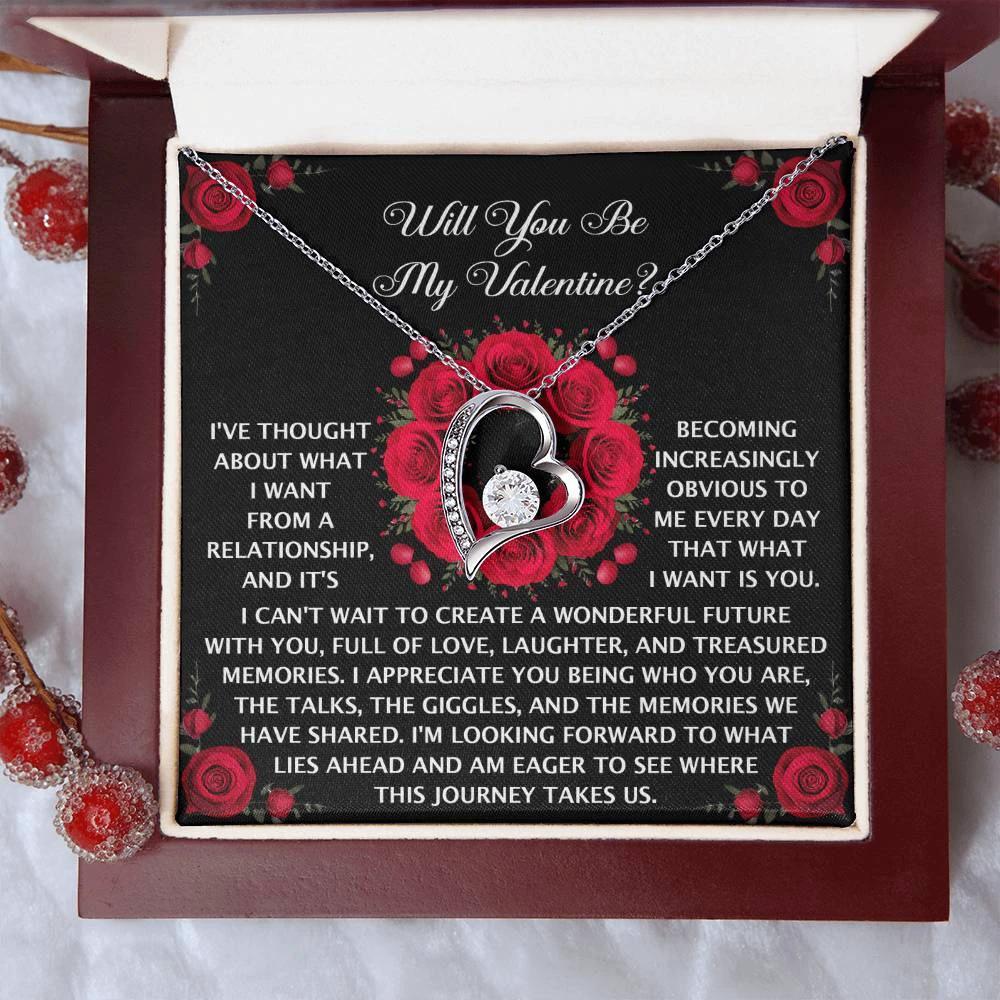 To My Valentine: Romantic Forever Love Necklace with Emotional Message