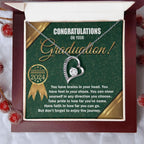 Graduation Gift for Her Congratulations Take Pride Have Faith Enjoy the Journey Heart Pendant Necklace with Gift Box