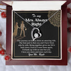 Romantic Gift for Wife - Our Journey has been an Amazing Ride - Forever Love Heart Pendant Necklace