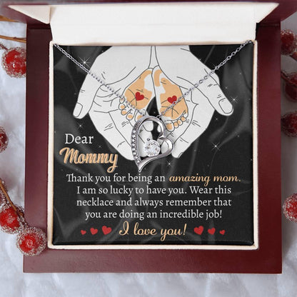 Gift for the Expectant Mom You are Doing An Incredible Job Forever Love Heart Pendant Necklace - Mallard Moon Gift Shop