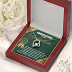 Graduation Gift for Her Congratulations Take Pride Have Faith Enjoy the Journey Heart Pendant Necklace with Gift Box