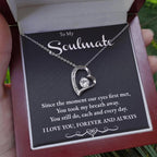 Soulmate You Take my Breath Away Forever Love Heart Necklace