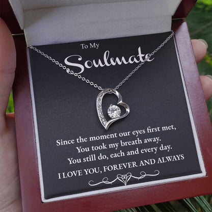 Soulmate You Take my Breath Away Forever Love Heart Necklace - Mallard Moon Gift Shop