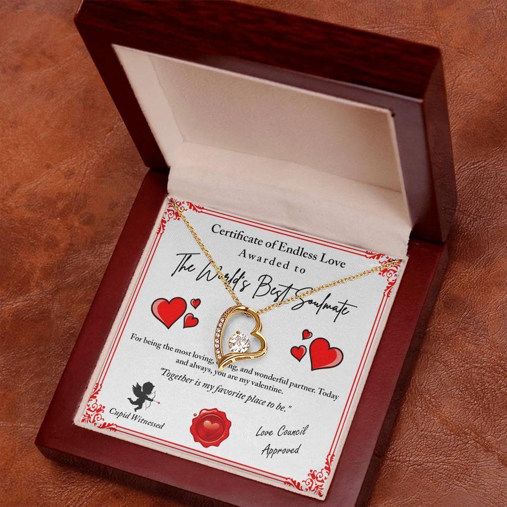 To My Valentine: Romantic Love Knot Necklace with Emotional Message