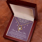 Dear Bonus Mom Thank You for Always Being There Forever Love Heart Pendant Necklace