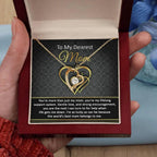 To My Dearest Mom You Are My Rock Forever Love Heart Pendant Necklace