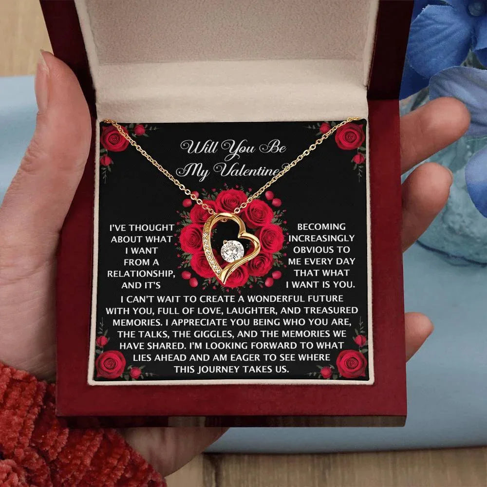To My Valentine: Romantic Forever Love Necklace with Emotional Message