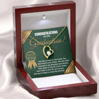 Graduation Gift for Her Congratulations Take Pride Have Faith Enjoy the Journey Heart Pendant Necklace with Gift Box