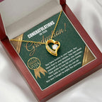 Graduation Gift for Her Congratulations Take Pride Have Faith Enjoy the Journey Heart Pendant Necklace with Gift Box