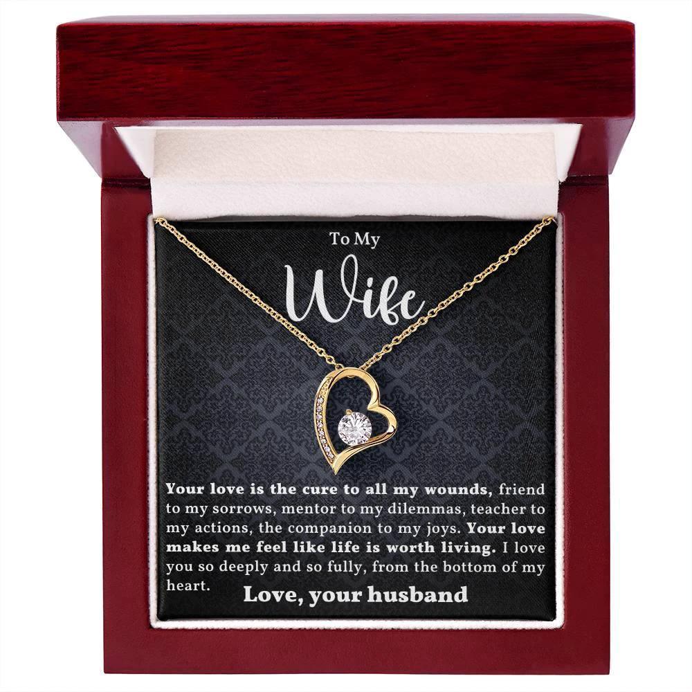 Gift for Wife - Bottom of my Heart - Forever Love Heart Pendant Necklace