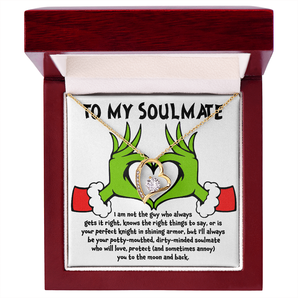 Soulmate Gift - I Am Not the Perfect Knight - Forever Love Pendant Necklace - Mallard Moon Gift Shop