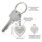 Mom Word Art Personalized Engraved Heart Keychain - Mallard Moon Gift Shop