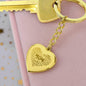 Mom Word Art Personalized Engraved Heart Keychain - Mallard Moon Gift Shop