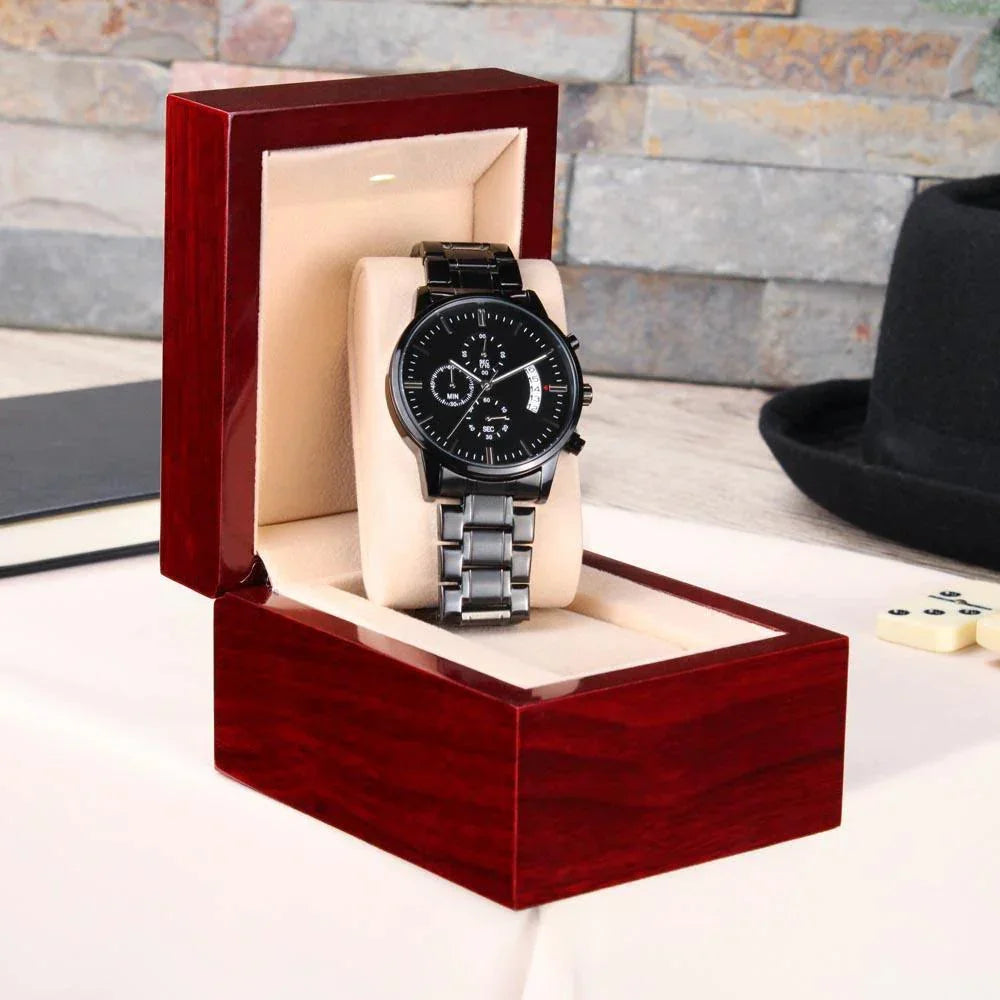 Best Man, Groomsman Wedding Proposal Custom Engraved Chronograph Wristwatch It's Time To Suit Up Will You Be My