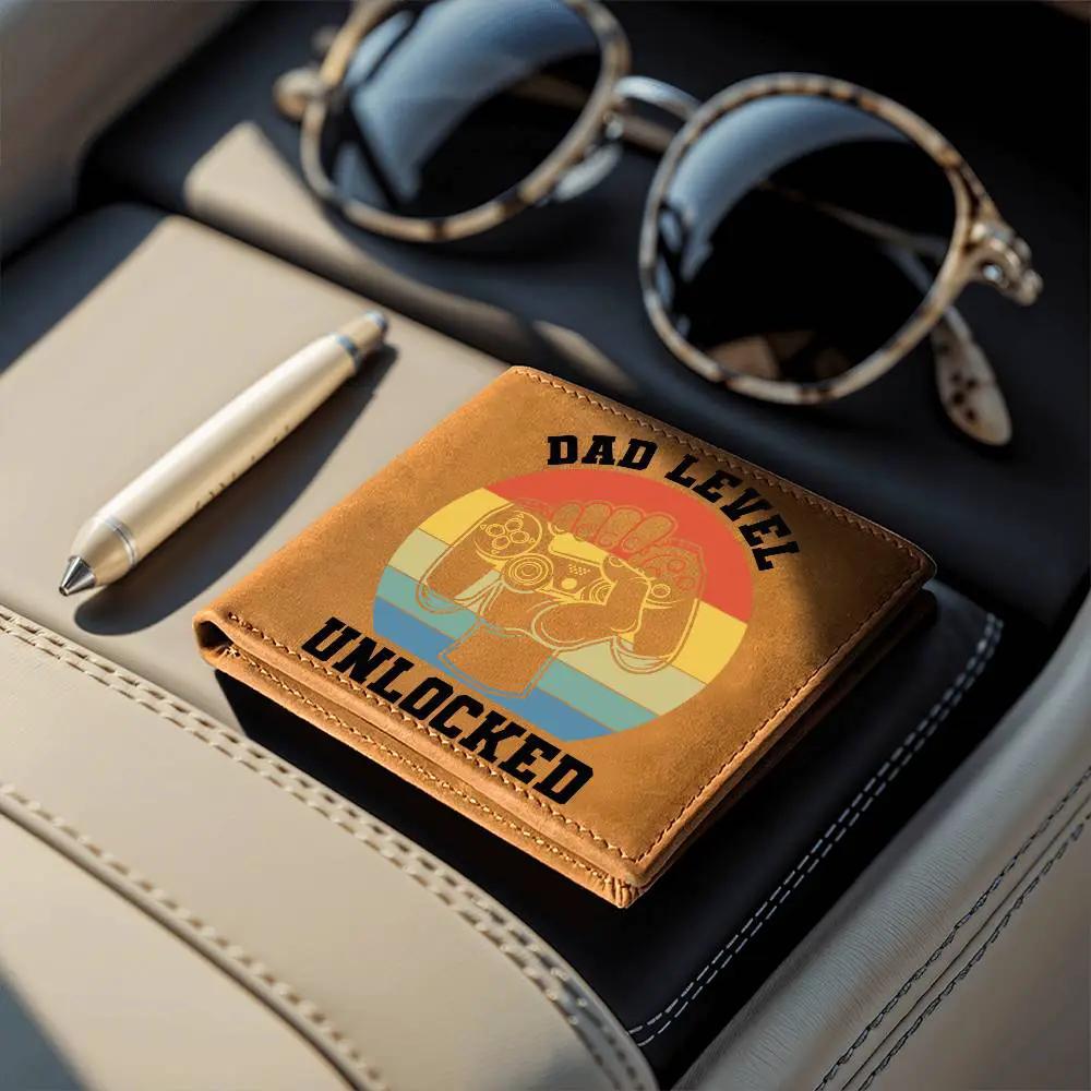 Dad Level Unlocked Leather Wallet