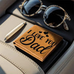 Dad Gift - I Love You Dad Genuine Cowhide Leather Wallet