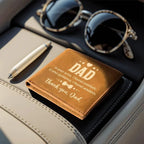 Dad In Your Arms, I Found Comfort Genuine Cowhide Leather Wallet