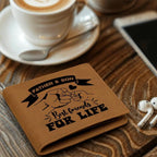 Father and Son Best Friends for Life Leather Wallet