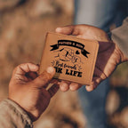 Father and Son Best Friends for Life Leather Wallet