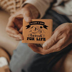 Father and Son Best Friends for Life Leather Wallet