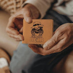 Grandpa Bear Custom Printed Leather Wallet