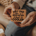 Golf Dad Leather Wallet – "Like a Regular Dad But Cooler" – Funny Full Grain Cowhide Wallet Gift for Golfer's Father
