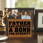 Father and Daughter a Bond for Eternity Leather Wallet