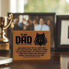 To My Dad-Sometimes I Don't - Genuine Cowhide Leather Wallet