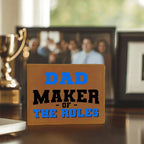 Dad Maker of the Rules Leather Wallet | Funny Dad Gift Wallet | Father's Day Gift for Dad | Genuine Leather Bifold Wallet