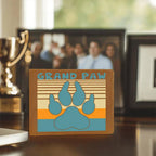 Grand Paw Leather Wallet Gift for Grandfather