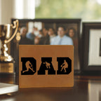 Baseball Silhouette Dad Wallet – Full Grain Cowhide Leather Bifold – Sports Gift for Father's Day or Baseball Coach