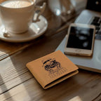 Grandpa Bear Custom Printed Leather Wallet