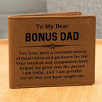 Gift for Bonus Dad Leather Wallet