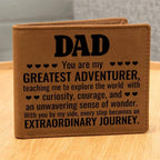 Gift for Dad You Are My Greatest Adventurer Leather Wallet
