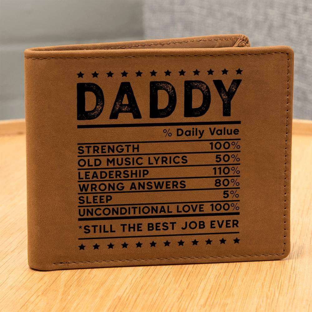 Dad Recipe Leather Wallet Father Gift - Mallard Moon Gift Shop