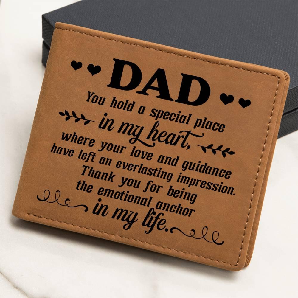 Dad Gift You Hold a Special Place in my Heart Leather Wallet - Mallard Moon Gift Shop